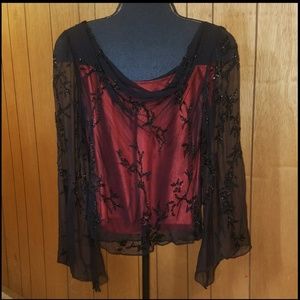 Black and Red Blouse